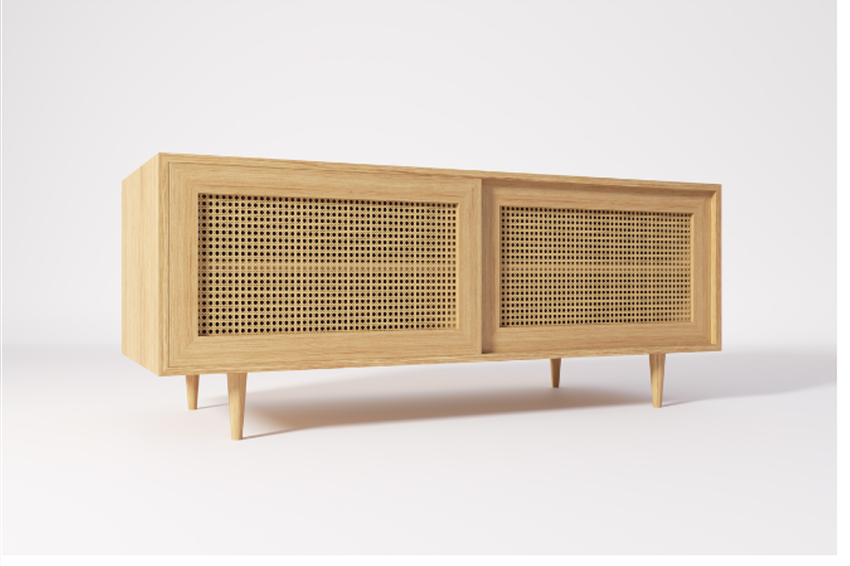 Rattan Compact Media Unit